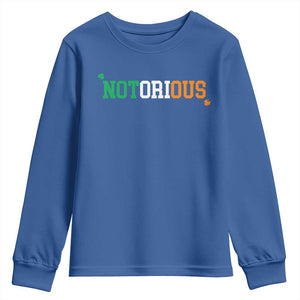 Irish Pride Boxing Fighting Notorious Youth Sweatshirt Irish Flag Lucky Shamrock Graphic TS10 Royal Blue Print Your Wear