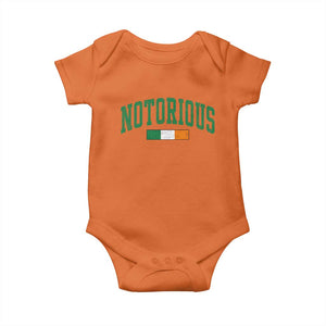 Vintage Irish Flag Notorious Baby Onesie Boxing Fans TS10 Orange Print Your Wear