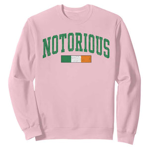 Vintage Irish Flag Notorious Sweatshirt Boxing Fans TS10 Light Pink Print Your Wear