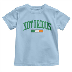 Vintage Irish Flag Notorious Toddler T Shirt Boxing Fans TS10 Light Blue Print Your Wear