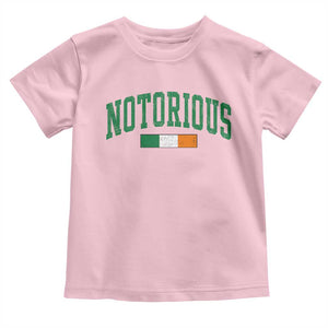 Vintage Irish Flag Notorious Toddler T Shirt Boxing Fans TS10 Light Pink Print Your Wear