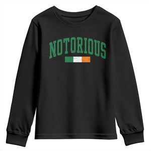 Vintage Irish Flag Notorious Youth Sweatshirt Boxing Fans TS10 Black Print Your Wear