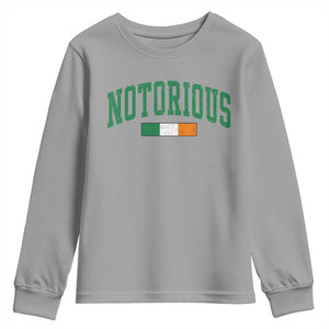 Vintage Irish Flag Notorious Youth Sweatshirt Boxing Fans TS10 Sport Gray Print Your Wear