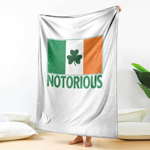 Irish Pride Boxing Fighting Notorious Throw Blanket Vintage Ireland Flag Irish Retro Throwback TS10 Print Your Wear