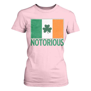 Irish Pride Boxing Fighting Notorious T Shirt For Women Vintage Ireland Flag Irish Retro Throwback TS10 Light Pink Print Your Wear