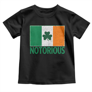 Irish Pride Boxing Fighting Notorious Toddler T Shirt Vintage Ireland Flag Irish Retro Throwback TS10 Black Print Your Wear