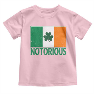 Irish Pride Boxing Fighting Notorious Toddler T Shirt Vintage Ireland Flag Irish Retro Throwback TS10 Light Pink Print Your Wear