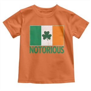 Irish Pride Boxing Fighting Notorious Toddler T Shirt Vintage Ireland Flag Irish Retro Throwback TS10 Orange Print Your Wear