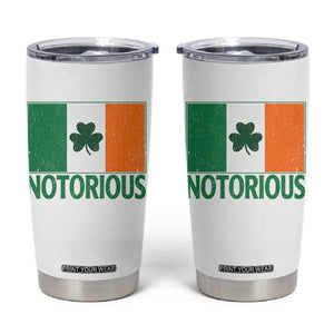 Irish Pride Boxing Fighting Notorious Tumbler Cup Vintage Ireland Flag Irish Retro Throwback TS10 White Print Your Wear