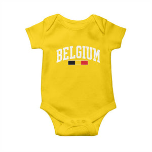 Vintage Belgium Flag Graphic Baby Onesie Belgian Pride Patriotic Gift TS10 Daisy Print Your Wear