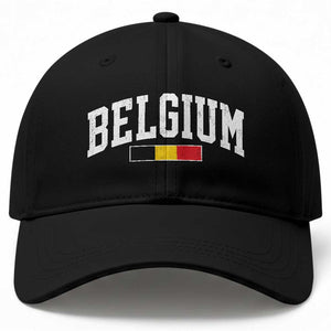 Vintage Belgium Flag Graphic Baseball Cap Belgian Pride Patriotic Gift TS10 Print Your Wear