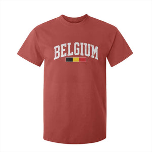 Vintage Belgium Flag Graphic T Shirt For Kid Belgian Pride Patriotic Gift TS10 Red Print Your Wear