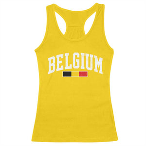 Vintage Belgium Flag Graphic Racerback Tank Top Belgian Pride Patriotic Gift TS10 Daisy Print Your Wear