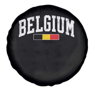 Vintage Belgium Flag Graphic Spare Tire Cover Belgian Pride Patriotic Gift TS10 Print Your Wear
