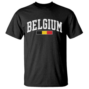 Vintage Belgium Flag Graphic T Shirt Belgian Pride Patriotic Gift TS10 Black Print Your Wear