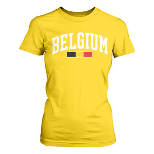 Vintage Belgium Flag Graphic T Shirt For Women Belgian Pride Patriotic Gift TS10 Daisy Print Your Wear