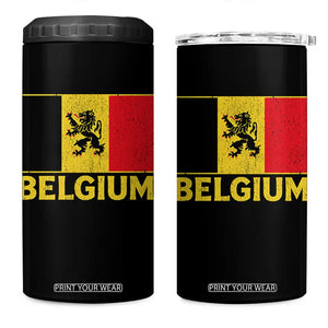 Vintage Belgium Soccer Flag with Lion Graphic 4 in 1 Can Cooler Tumbler Belgian Football Pride Gift for Fans TS10 One Size: 16 oz Black Print Your Wear