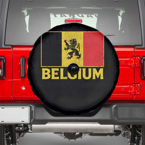 Vintage Belgium Soccer Flag with Lion Graphic Spare Tire Cover Belgian Football Pride Gift for Fans TS10 Black Print Your Wear