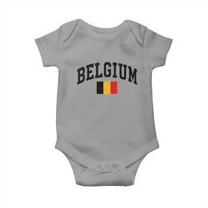 Vintage Belgium Baby Onesie Belgian Soccer Football Pride Gift for Fans TS10 Sport Gray Print Your Wear
