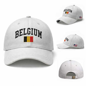 Vintage Belgium Baseball Cap Belgian Soccer Football Pride Gift for Fans TS10 Baseball Cap Universal Fit White Print Your Wear