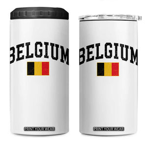 Vintage Belgium 4 in 1 Can Cooler Tumbler Belgian Soccer Football Pride Gift for Fans TS10 One Size: 16 oz White Print Your Wear