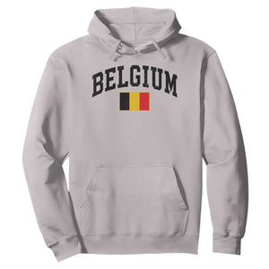 Vintage Belgium Hoodie Belgian Soccer Football Pride Gift for Fans TS10 Ice Gray Print Your Wear
