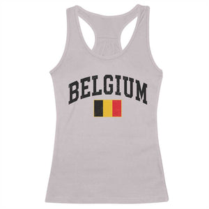 Vintage Belgium Racerback Tank Top Belgian Soccer Football Pride Gift for Fans TS10 Ice Gray Print Your Wear