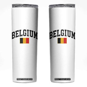 Vintage Belgium Skinny Tumbler Belgian Soccer Football Pride Gift for Fans TS10 White Print Your Wear