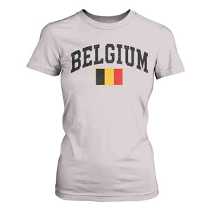 Vintage Belgium T Shirt For Women Belgian Soccer Football Pride Gift for Fans TS10 Ice Gray Print Your Wear