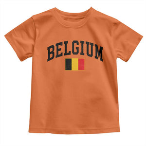 Vintage Belgium Toddler T Shirt Belgian Soccer Football Pride Gift for Fans TS10 Orange Print Your Wear
