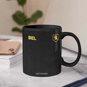 Vintage Belgium Coffee Mug Belgian Football Pride Belgium Lion Crest Soccer Graphic TS10 Print Your Wear