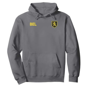 Vintage Belgium Hoodie Belgian Football Pride Belgium Lion Crest Soccer Graphic TS10 Charcoal Print Your Wear