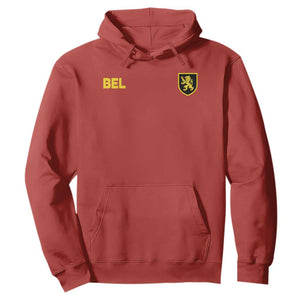 Vintage Belgium Hoodie Belgian Football Pride Belgium Lion Crest Soccer Graphic TS10 Red Print Your Wear
