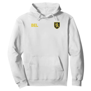 Vintage Belgium Hoodie Belgian Football Pride Belgium Lion Crest Soccer Graphic TS10 White Print Your Wear