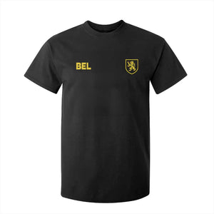 Vintage Belgium T Shirt For Kid Belgian Football Pride Belgium Lion Crest Soccer Graphic TS10 Black Print Your Wear
