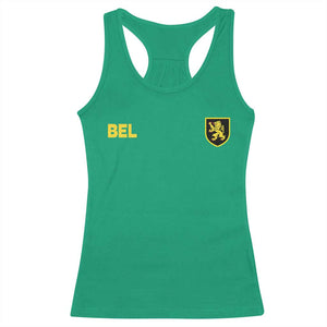 Vintage Belgium Racerback Tank Top Belgian Football Pride Belgium Lion Crest Soccer Graphic TS10 Irish Green Print Your Wear