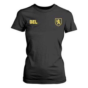 Vintage Belgium T Shirt For Women Belgian Football Pride Belgium Lion Crest Soccer Graphic TS10 Black Print Your Wear