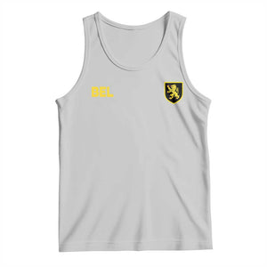 Vintage Belgium Tank Top Belgian Football Pride Belgium Lion Crest Soccer Graphic TS10 Ash Print Your Wear