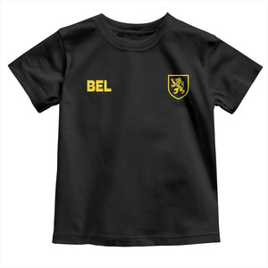 Vintage Belgium Toddler T Shirt Belgian Football Pride Belgium Lion Crest Soccer Graphic TS10 Black Print Your Wear