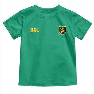 Vintage Belgium Toddler T Shirt Belgian Football Pride Belgium Lion Crest Soccer Graphic TS10 Irish Green Print Your Wear