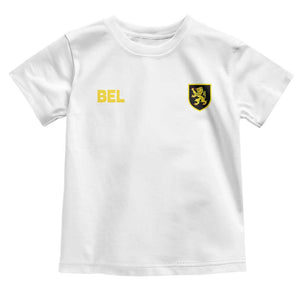 Vintage Belgium Toddler T Shirt Belgian Football Pride Belgium Lion Crest Soccer Graphic TS10 White Print Your Wear