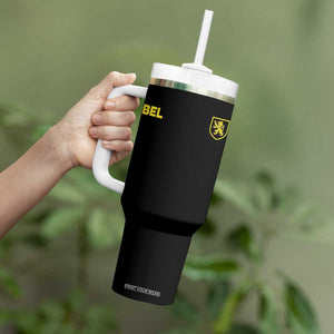 Vintage Belgium Tumbler With Handle Belgian Football Pride Belgium Lion Crest Soccer Graphic TS10 Print Your Wear