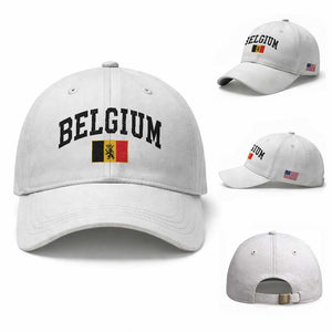 Vintage Belgium Baseball Cap Lion Royal Flag Graphic Belgian Soccer Football Pride Gift for Fans TS10 Baseball Cap Universal Fit White Print Your Wear