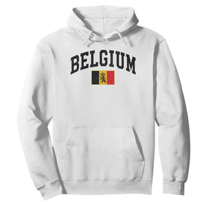 Vintage Belgium Hoodie Lion Royal Flag Graphic Belgian Soccer Football Pride Gift for Fans TS10 White Print Your Wear