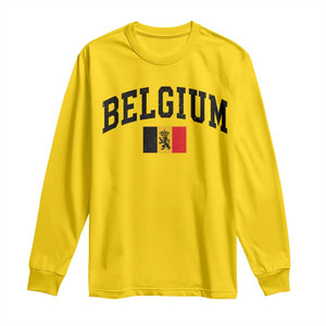 Vintage Belgium Long Sleeve Shirt Lion Royal Flag Graphic Belgian Soccer Football Pride Gift for Fans TS10 Daisy Print Your Wear