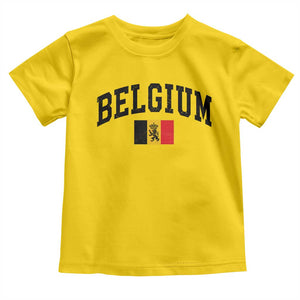 Vintage Belgium Toddler T Shirt Lion Royal Flag Graphic Belgian Soccer Football Pride Gift for Fans TS10 Daisy Print Your Wear