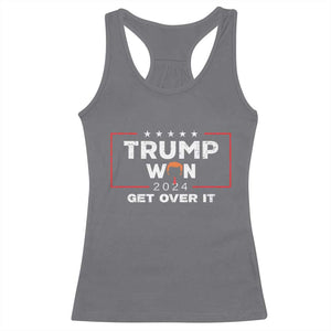 Trump Won 2024 Racerback Tank Top Get Over It Funny 47 President TS10 Charcoal Print Your Wear