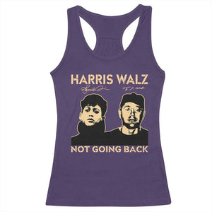 Harris Walz Racerback Tank Top Retro We Are Not Going Back TS10 Purple Print Your Wear