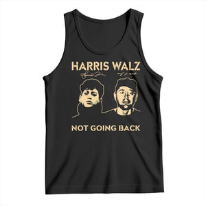 Harris Walz Tank Top Retro We Are Not Going Back TS10 Black Print Your Wear