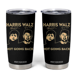 Harris Walz Tumbler Cup Retro We Are Not Going Back TS10 Black Print Your Wear